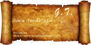 Gara Terézia névjegykártya